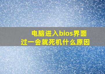 电脑进入bios界面过一会就死机什么原因