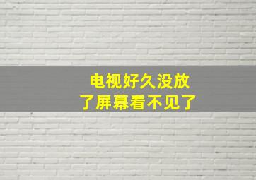 电视好久没放了屏幕看不见了