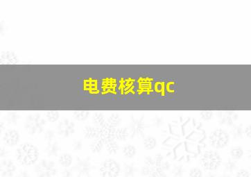 电费核算qc