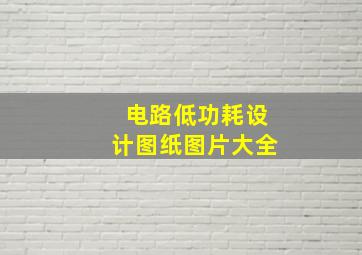 电路低功耗设计图纸图片大全