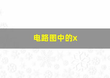 电路图中的x