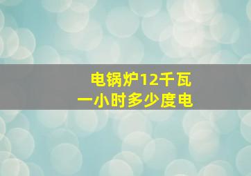 电锅炉12千瓦一小时多少度电