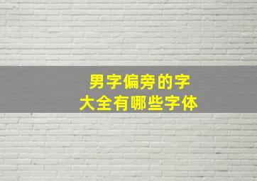 男字偏旁的字大全有哪些字体