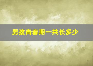 男孩青春期一共长多少