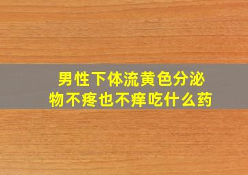 男性下体流黄色分泌物不疼也不痒吃什么药