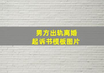 男方出轨离婚起诉书模板图片