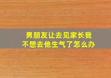 男朋友让去见家长我不想去他生气了怎么办