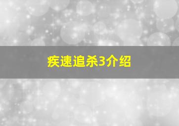 疾速追杀3介绍