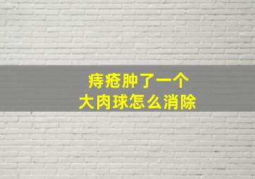 痔疮肿了一个大肉球怎么消除