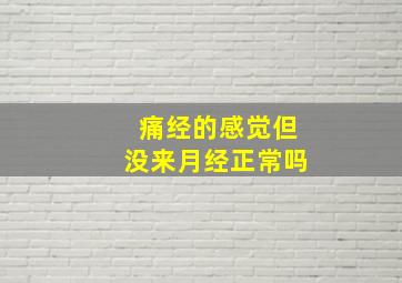 痛经的感觉但没来月经正常吗