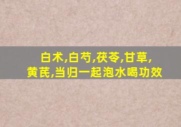 白术,白芍,茯苓,甘草,黄芪,当归一起泡水喝功效