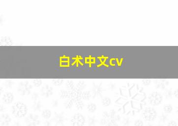 白术中文cv