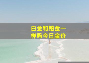 白金和铂金一样吗今日金价