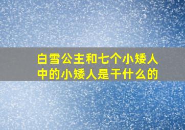 白雪公主和七个小矮人中的小矮人是干什么的