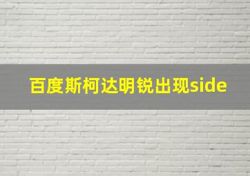 百度斯柯达明锐出现side