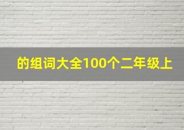 的组词大全100个二年级上