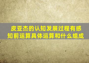 皮亚杰的认知发展过程有感知前运算具体运算和什么组成