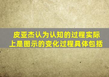 皮亚杰认为认知的过程实际上是图示的变化过程具体包括