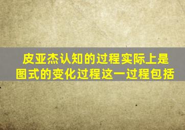 皮亚杰认知的过程实际上是图式的变化过程这一过程包括