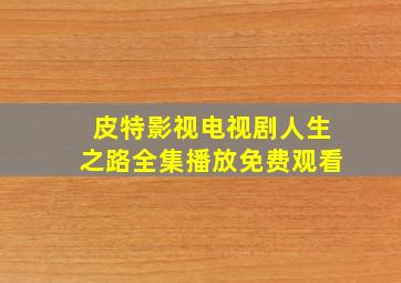 皮特影视电视剧人生之路全集播放免费观看