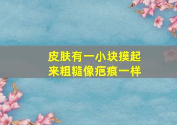 皮肤有一小块摸起来粗糙像疤痕一样