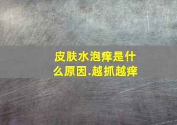 皮肤水泡痒是什么原因.越抓越痒