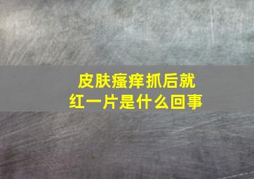 皮肤瘙痒抓后就红一片是什么回事