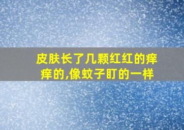 皮肤长了几颗红红的痒痒的,像蚊子盯的一样