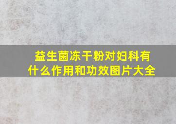 益生菌冻干粉对妇科有什么作用和功效图片大全