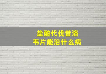 盐酸代伐昔洛韦片能治什么病