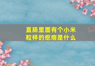 直肠里面有个小米粒样的疙瘩是什么