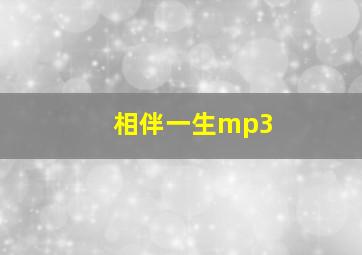 相伴一生mp3