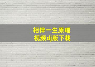 相伴一生原唱视频dj版下载