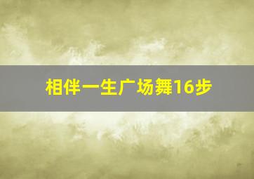 相伴一生广场舞16步