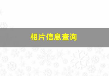 相片信息查询