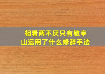 相看两不厌只有敬亭山运用了什么修辞手法