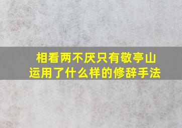 相看两不厌只有敬亭山运用了什么样的修辞手法