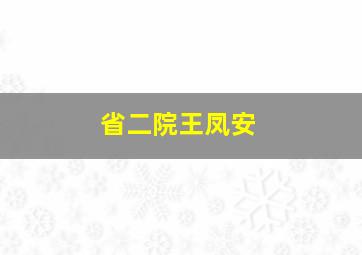 省二院王凤安