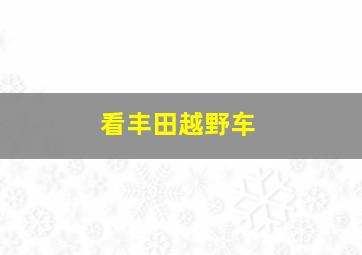 看丰田越野车