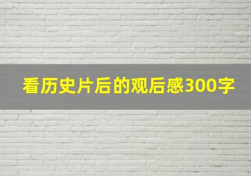 看历史片后的观后感300字