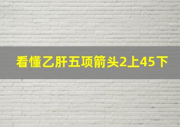 看懂乙肝五项箭头2上45下