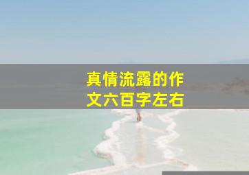 真情流露的作文六百字左右