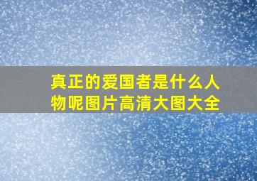 真正的爱国者是什么人物呢图片高清大图大全