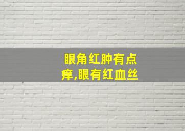 眼角红肿有点痒,眼有红血丝