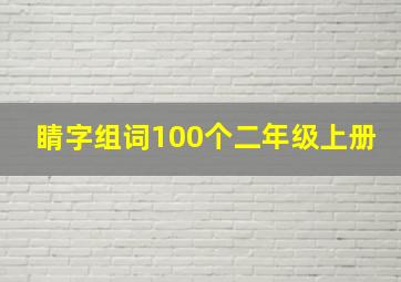 睛字组词100个二年级上册