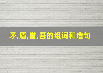 矛,盾,誉,吾的组词和造句