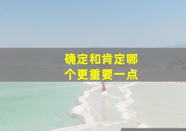 确定和肯定哪个更重要一点