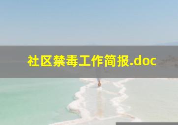 社区禁毒工作简报.doc