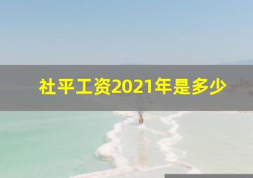 社平工资2021年是多少