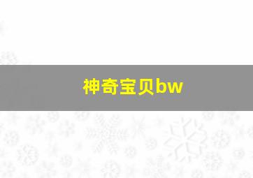 神奇宝贝bw